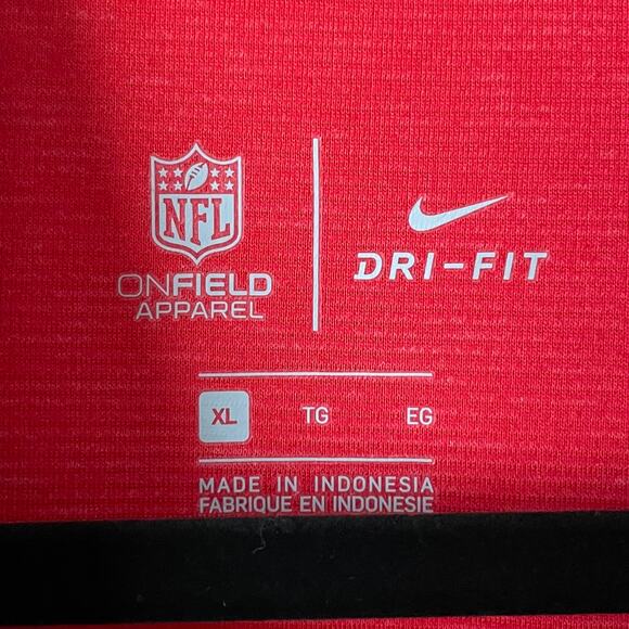 Nike Pro Bowl NFL On Field Polo Shirt Mens XL Red Dri Fit Athletic Henley DH1941 - Picture 10 of 12